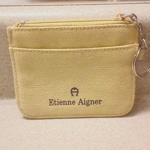 Etienne Aigner Tan Coin & Card pouch